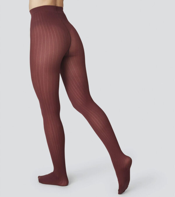 Alma Rib Tights 70 denier, wine - Image 2