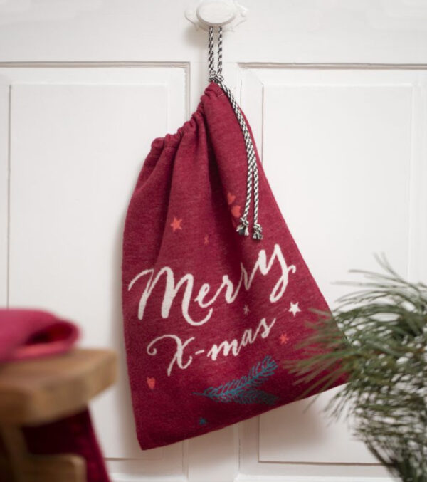 Wiederverwendbarer Geschenksbeutel "Merry X-Mas"