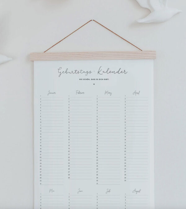 Geburtstagskalender DIN A2 – Bild 2