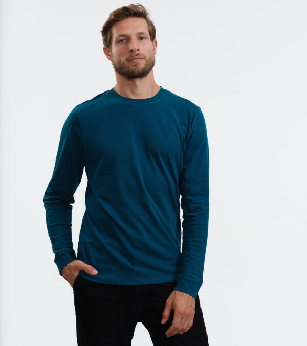 Men‘s long sleeve shirt Scott petrol blue