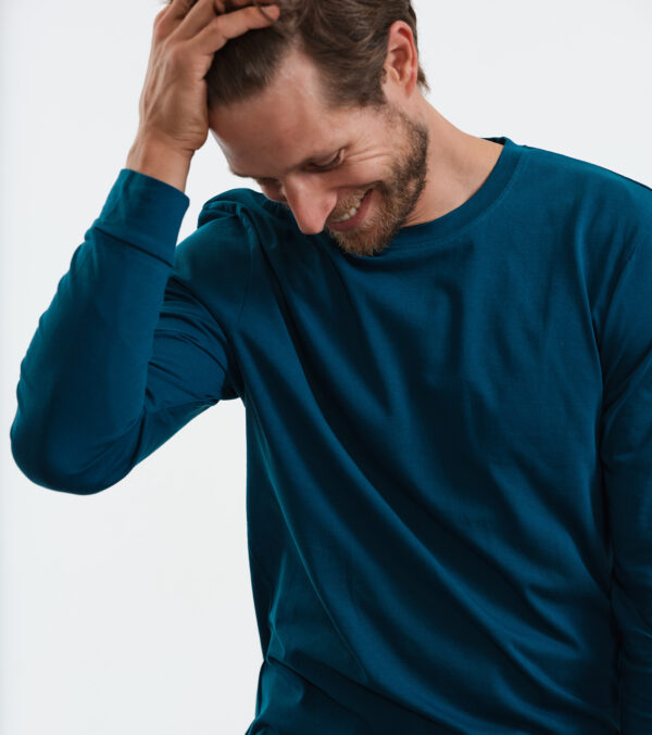Men‘s long sleeve shirt Scott petrol blue - Image 2