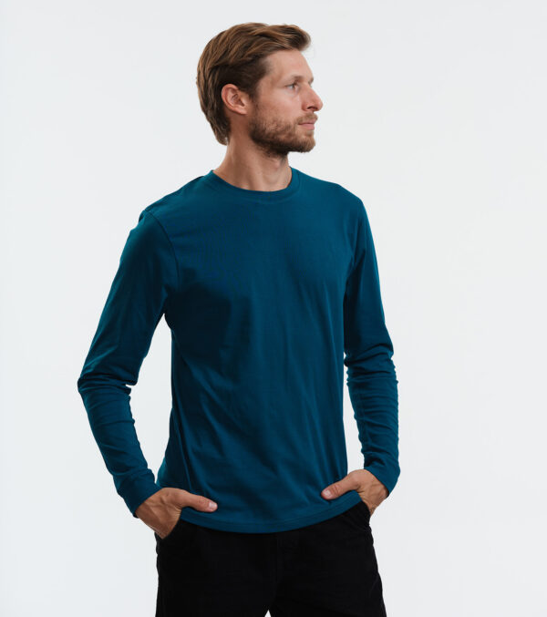 Men‘s long sleeve shirt Scott petrol blue - Image 3