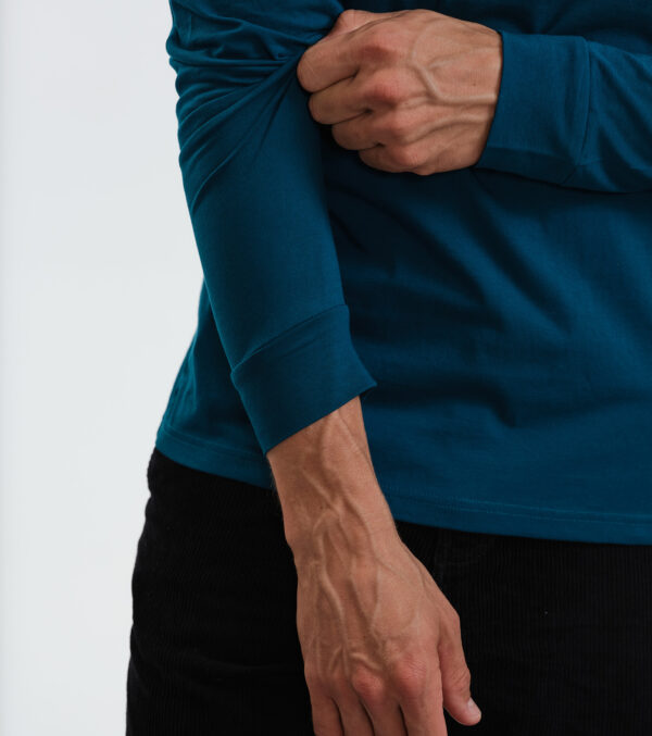 Men‘s long sleeve shirt Scott petrol blue - Image 4