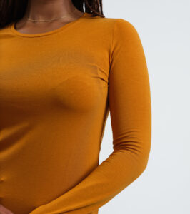 Langarmshirt Vivian in kräftigem Senfgelb – Bild 4