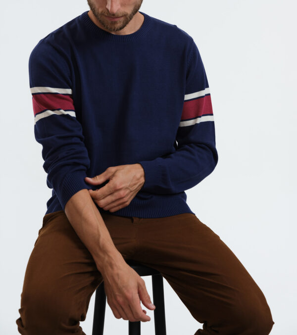 Knitted Pullover James navy blue - Image 2