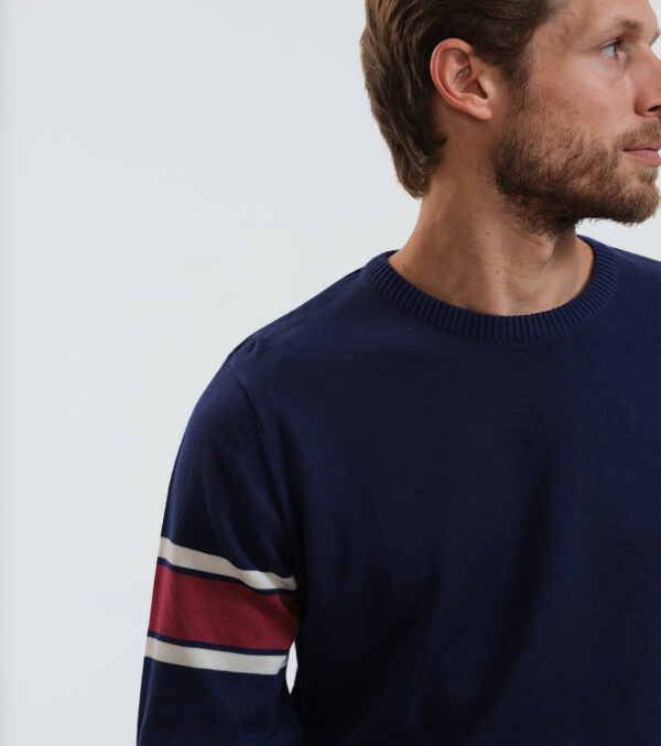 Knitted Pullover James navy blue - Image 3
