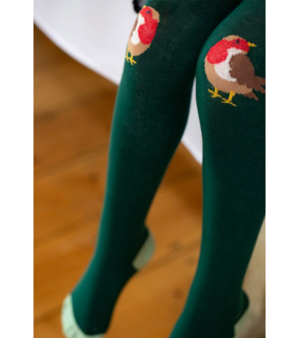 Warm Kids Tights, Pack of 2, Robin - Image 2