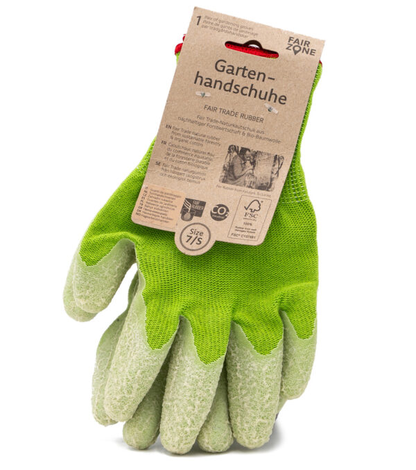 Garden gloves made of natural rubber