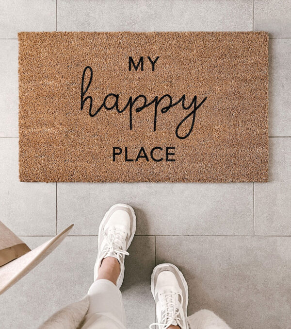 Coconut Doormat Happy Place 75 x 45 cm - Image 2