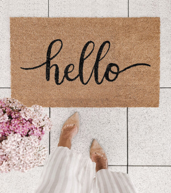 Coconut Doormat hello 70 x 45 cm