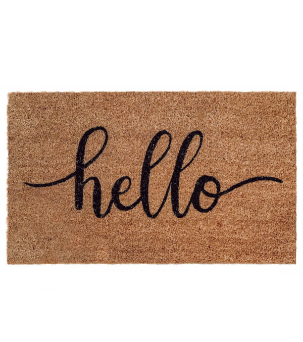 Coconut Doormat hello 70 x 45 cm - Image 2