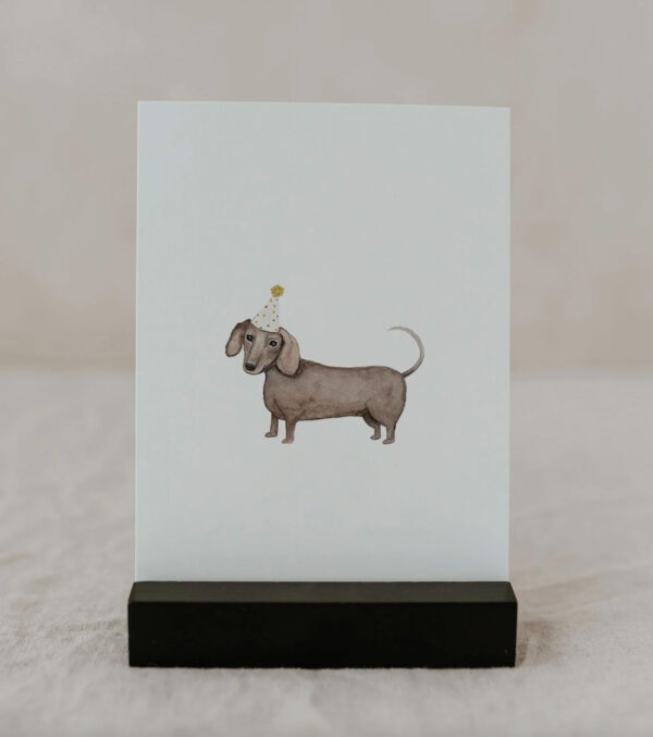 Watercolor card A6, Dachshund - Image 2