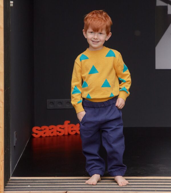 Children's dark blue Twill Trousers - Image 4