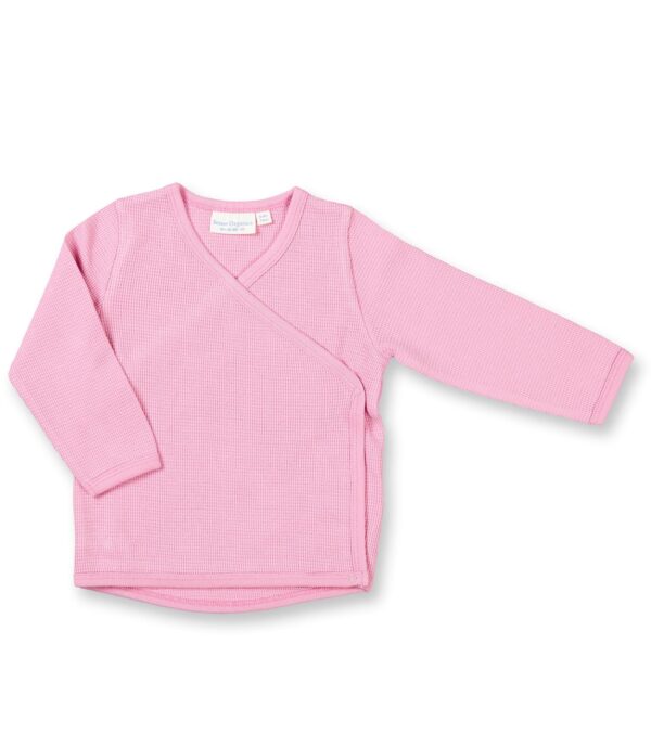 Baby wrap jacket made of waffle jersey rose