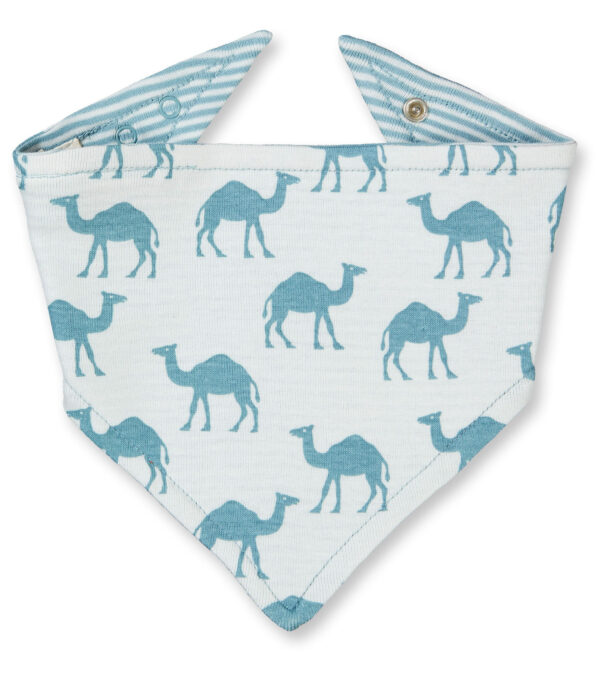 Baby Wendehalstuch & Lätzchen Kamele hellblau