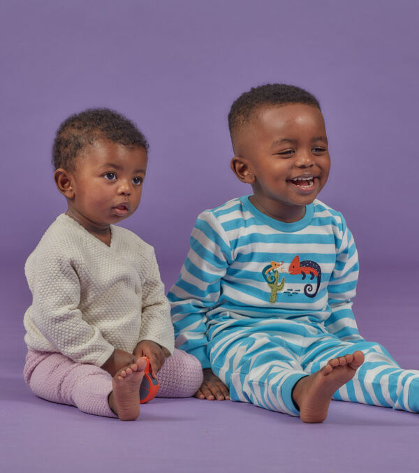 Children's Pajamas Stripes with Chameleons - Image 6