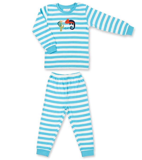 Children's Pajamas Stripes with Chameleons