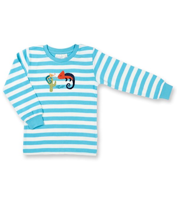 Children's Pajamas Stripes with Chameleons - Image 2