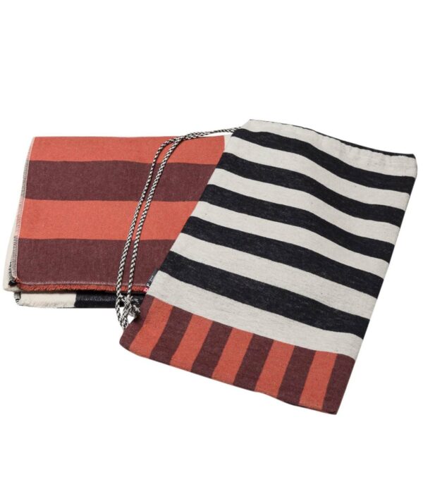 Eco Flannel Blanket Block stripes with Storage Bag - Image 3