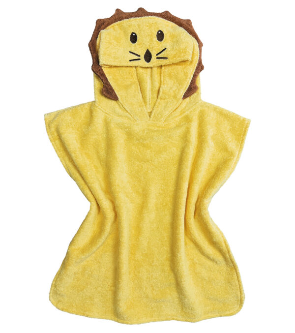 Flauschiger Kinder Badeponcho Löwe