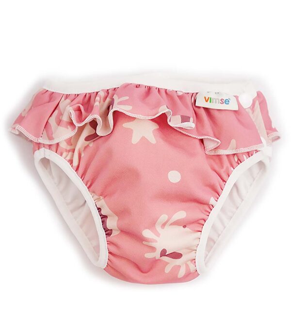 Swim Diaper Pink whale frill