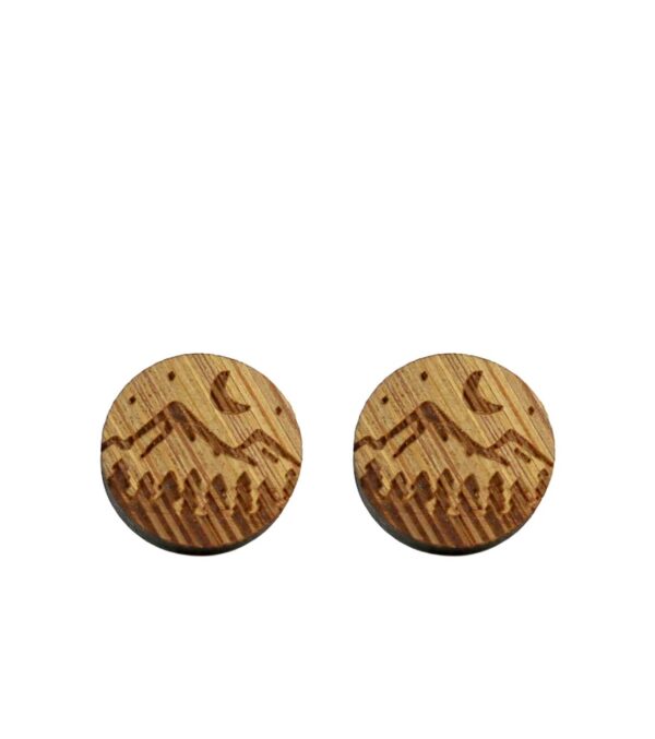 Wooden ear studs Night sky - Image 2
