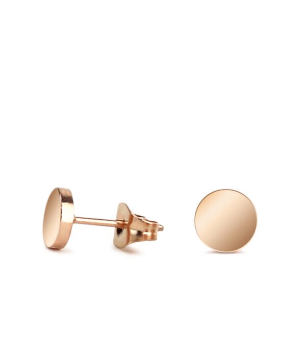 Fine ear studs Ø 6 mm golden