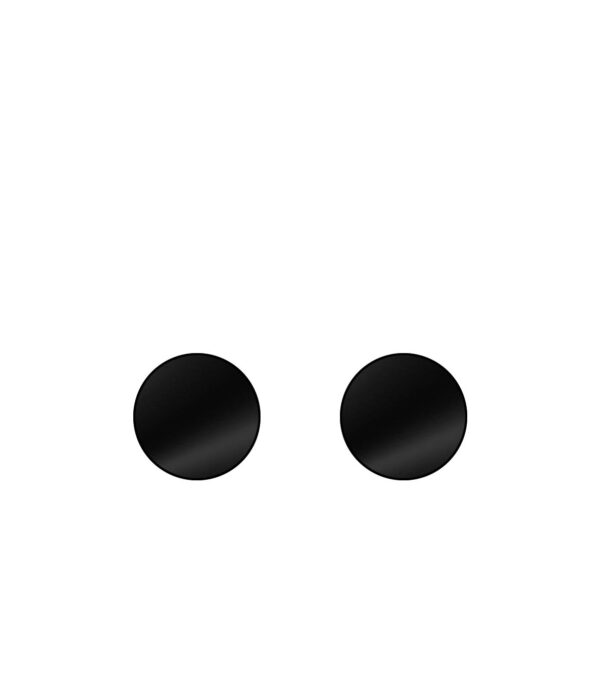 Fine ear studs Ø 6 mm black