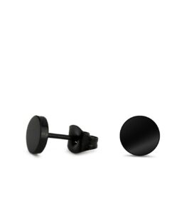 Fine ear studs Ø 6 mm black - Image 2