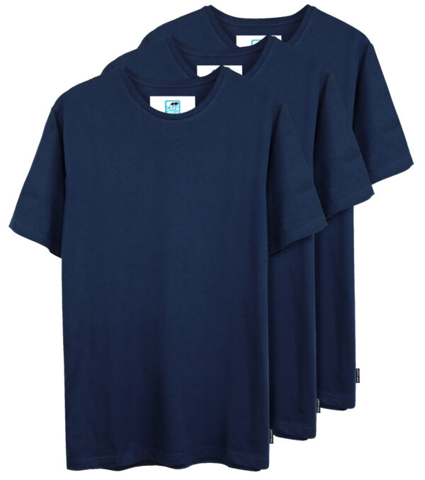 3-pack basic navy blue shirt