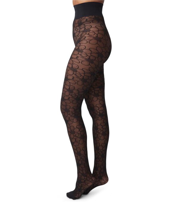 Lace Tights Maja Flower 30 denier black