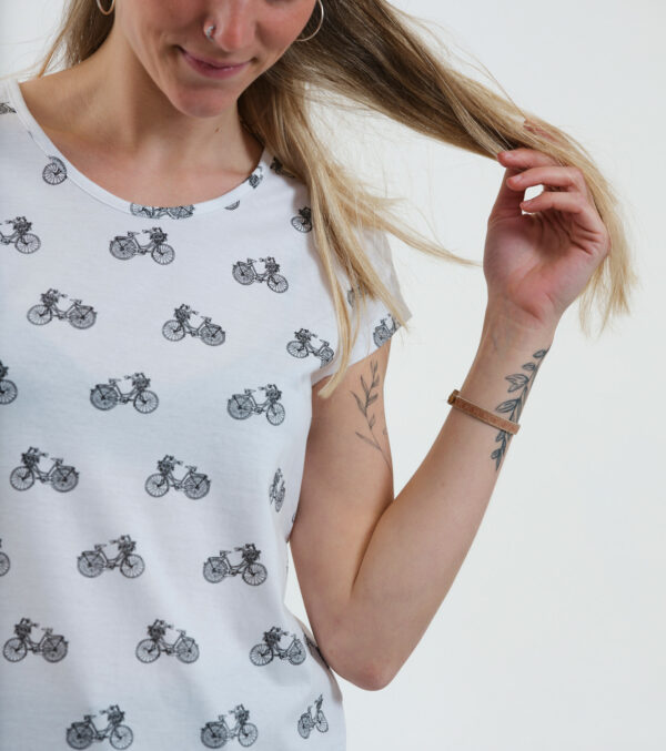 Shirt Asheville Bicycles white - Image 3
