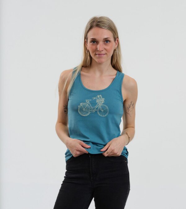 Tanktop Alex Bicycle bright turquoise blue - Image 2