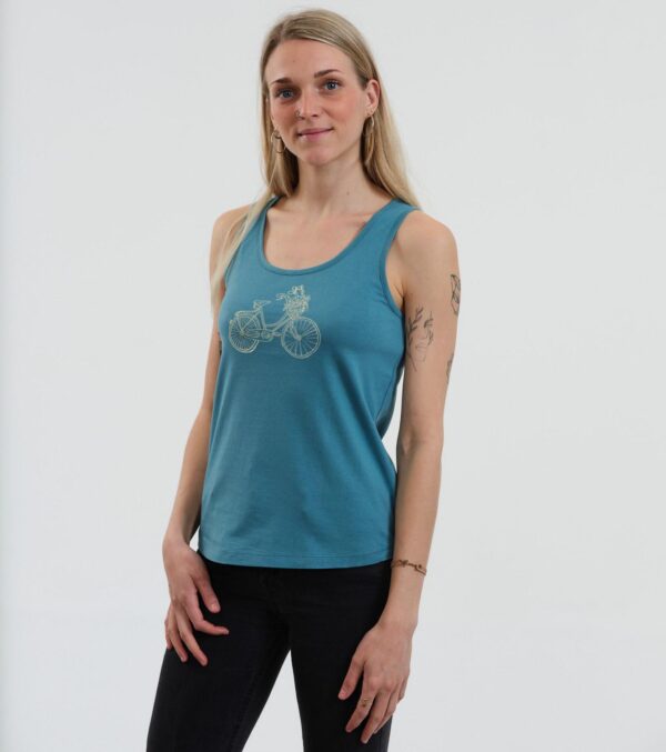 Tanktop Alex Bicycle bright turquoise blue - Image 5