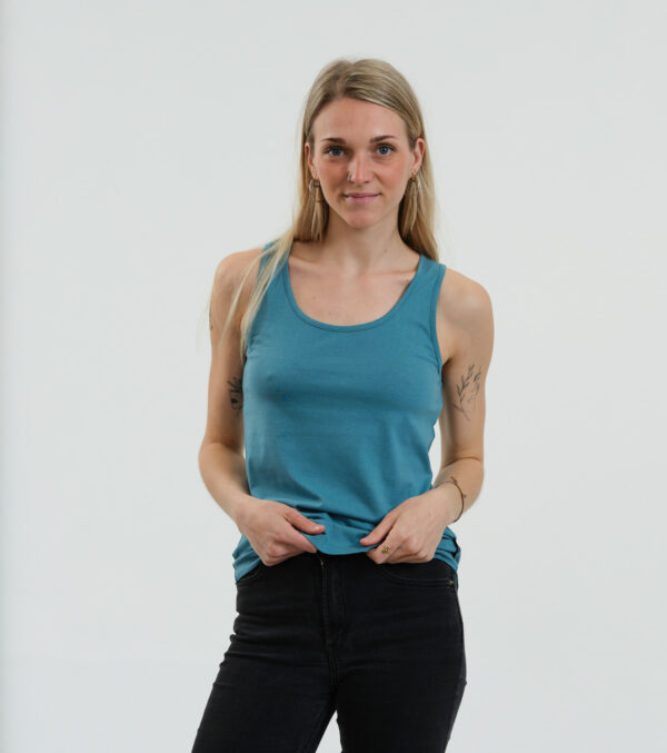Tanktop Alex bright turquoise blue - Image 2