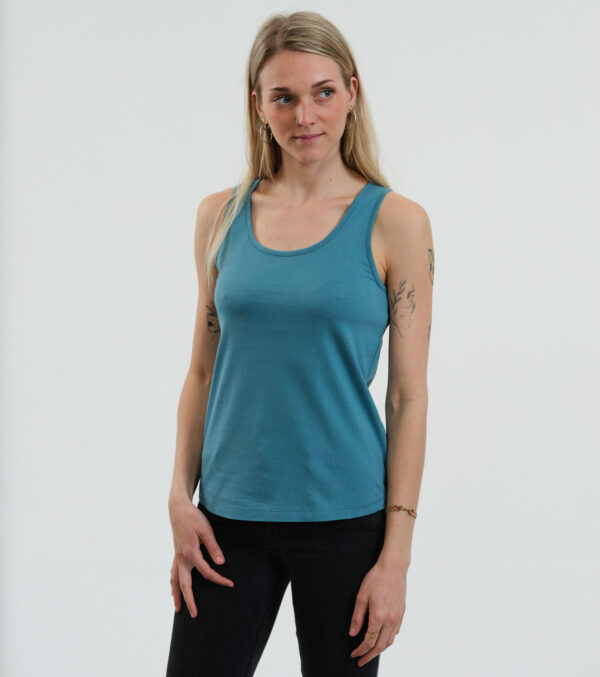 Tanktop Alex bright turquoise blue - Image 6