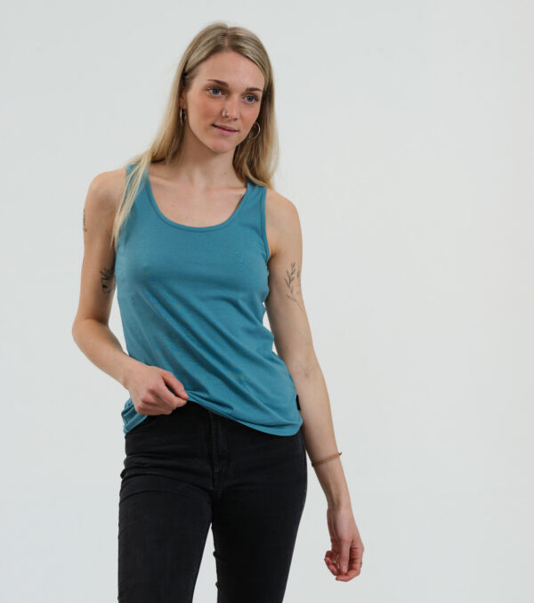 Tanktop Alex bright turquoise blue - Image 4