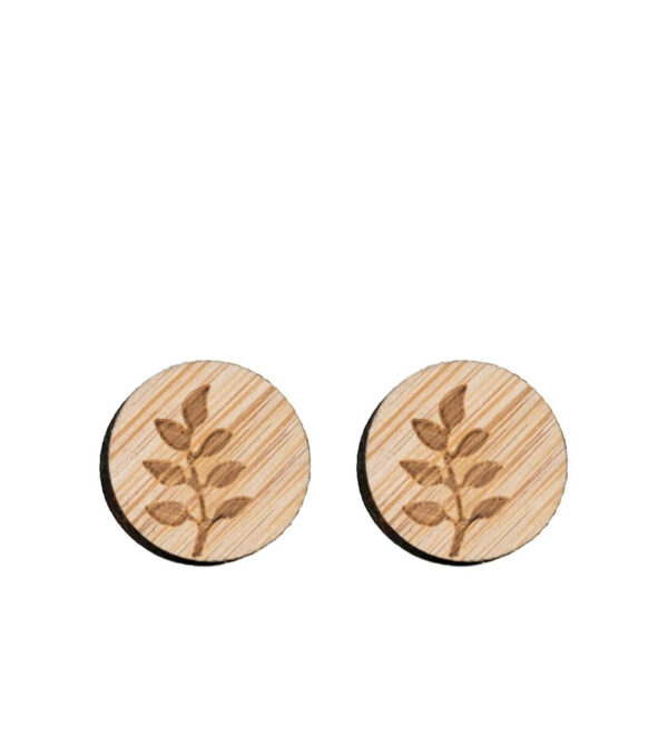 Wooden ear studs Twig