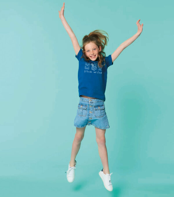 Kid's T-shirt friends not food blue - Image 2