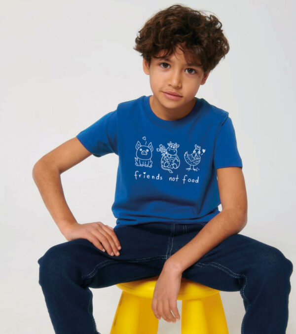Kid's T-shirt friends not food blue - Image 3
