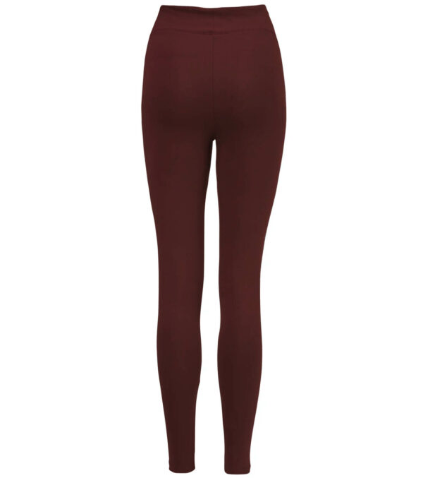 Cotton jersey Leggings, burgundy - Image 3