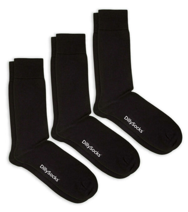 High Rise Socken 3er-Pack, schwarz