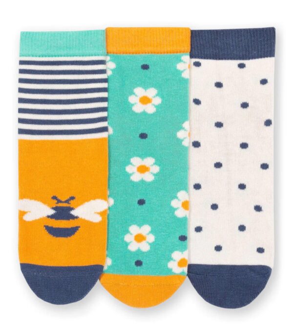 Bunte Socken 3er-Pack, Biene
