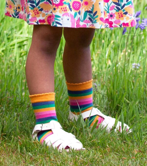 Bunte Socken 3er-Pack, Welpen & Blumen – Bild 5