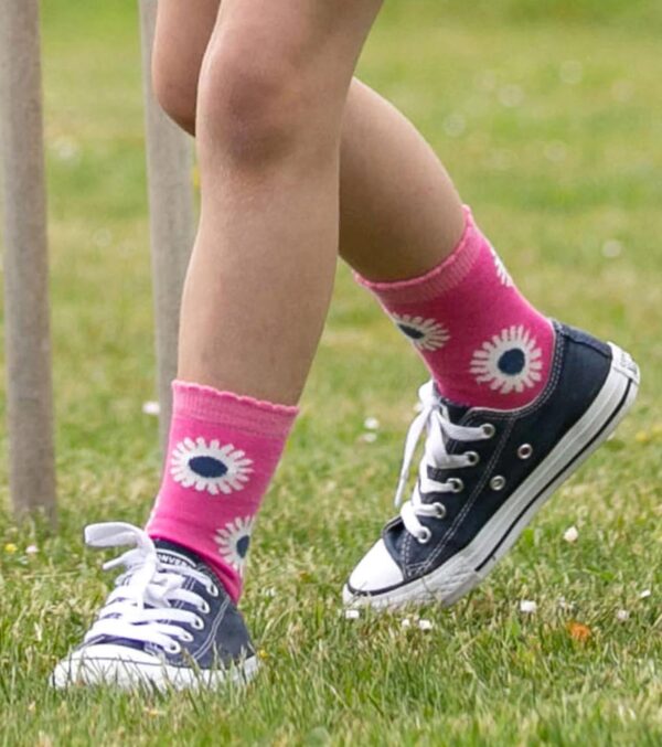Bunte Socken 3er-Pack, Welpen & Blumen – Bild 3