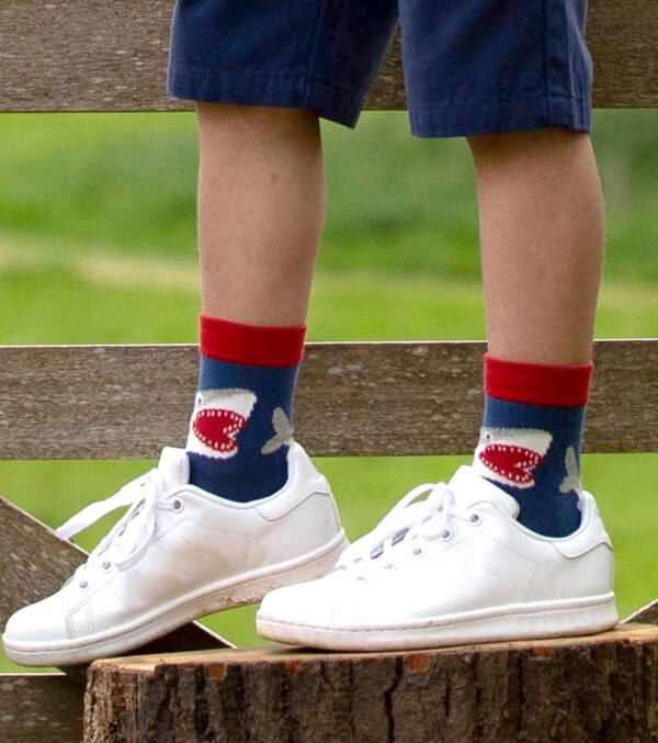Bunte Socken 3er-Pack, Haifisch – Bild 2