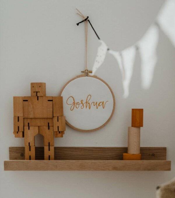 Oak wall shelf 48 cm - Image 9