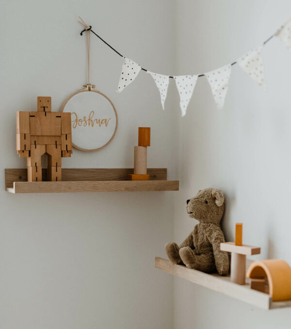 Oak wall shelf 48 cm - Image 8
