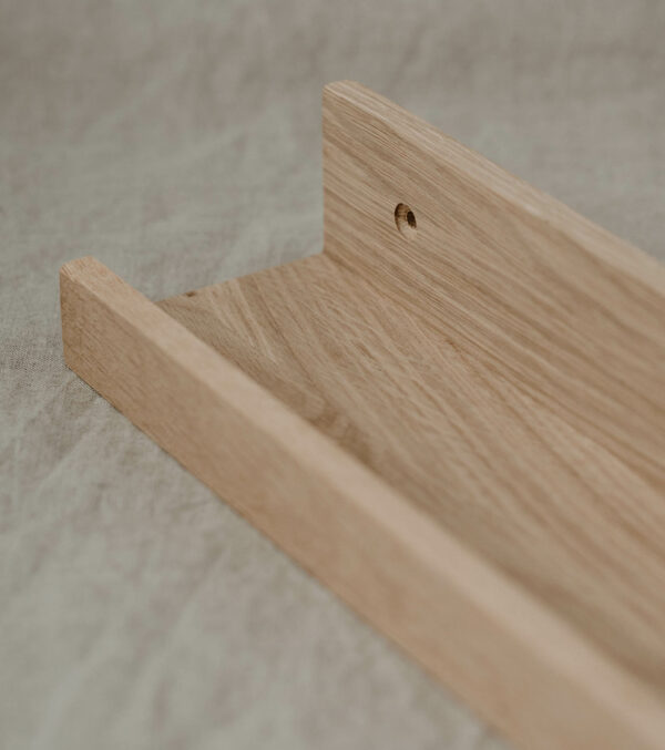 Oak wall shelf 48 cm - Image 6