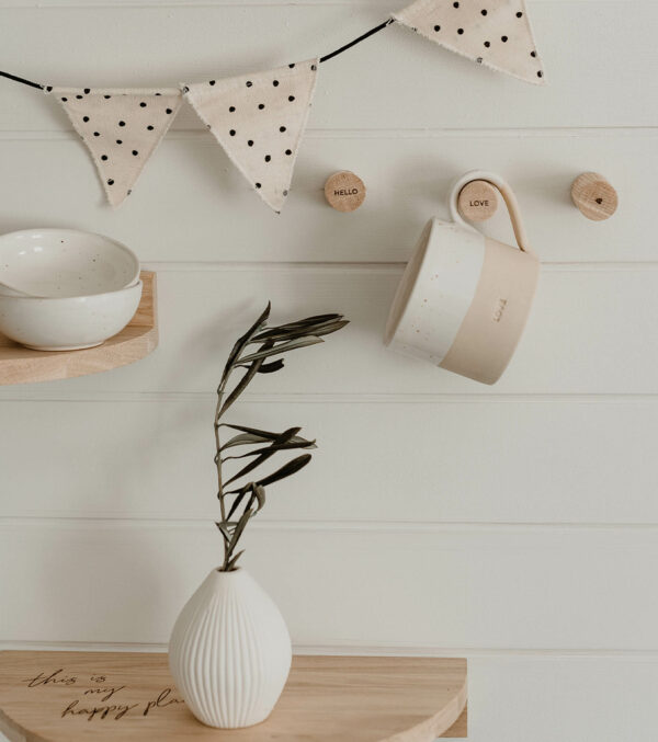 Wall Hooks in a set of 3 Hello Love - Image 2